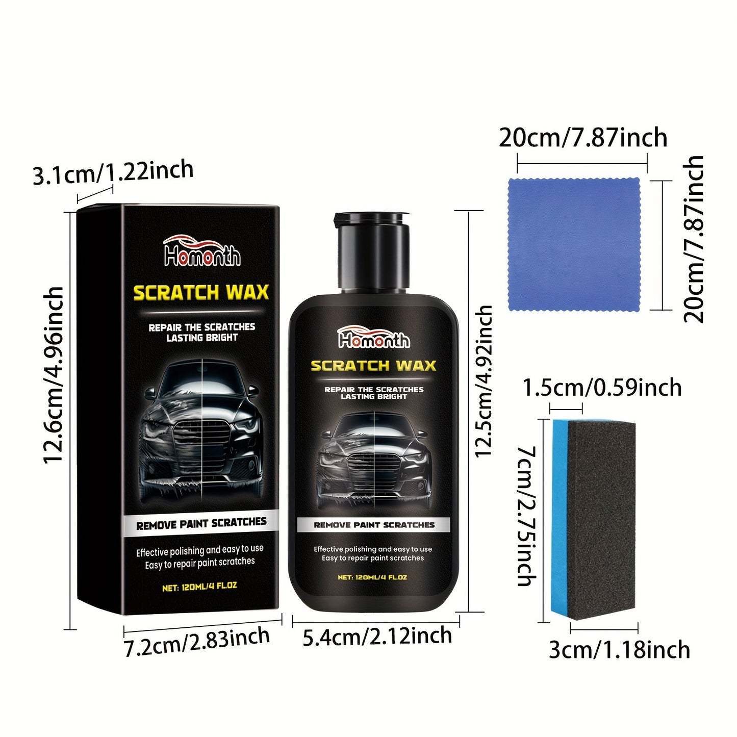 Our 1-piece Scratch Repair Wax is perfect for restoring car and metal surfaces. With a low odor, citric acid formula, it also works as a home cleaning metal polisher. Use it to detail your car and remove auto body scratches.