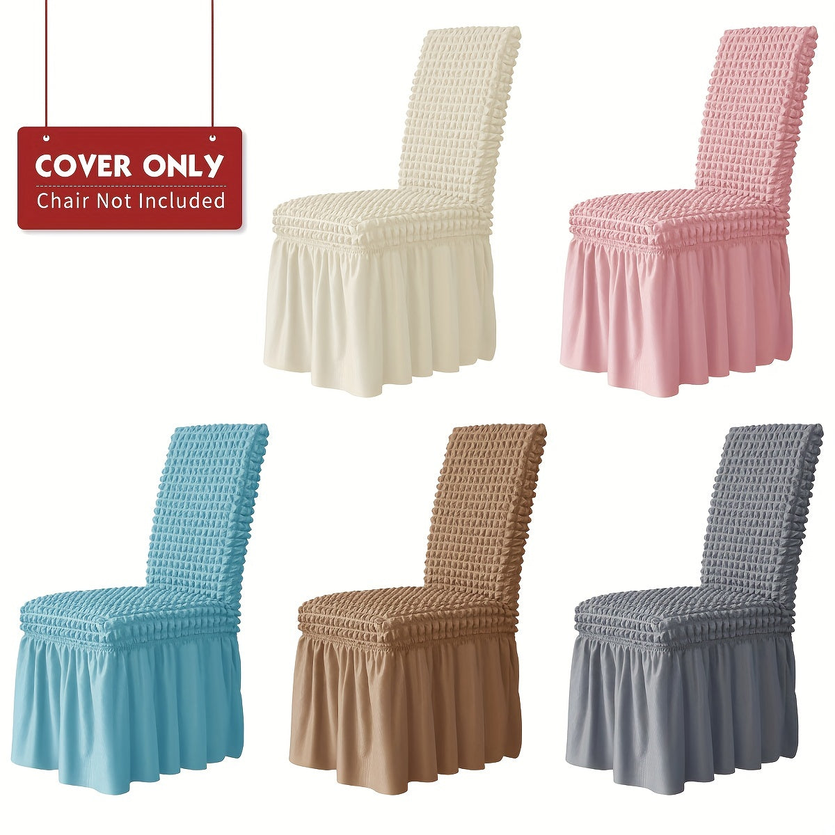 Elegant Bubble Grid Slipcover for Dining Chairs - Ideal for Weddings, Dining Rooms, Offices, Banquets, and Home Decor