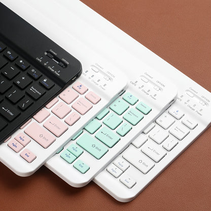 Slim, rechargeable wireless keyboard with ergonomic design for seamless typing on multiple devices. Suitable for PC, laptop, MacBook, iPad, iOS, Android, and Windows.