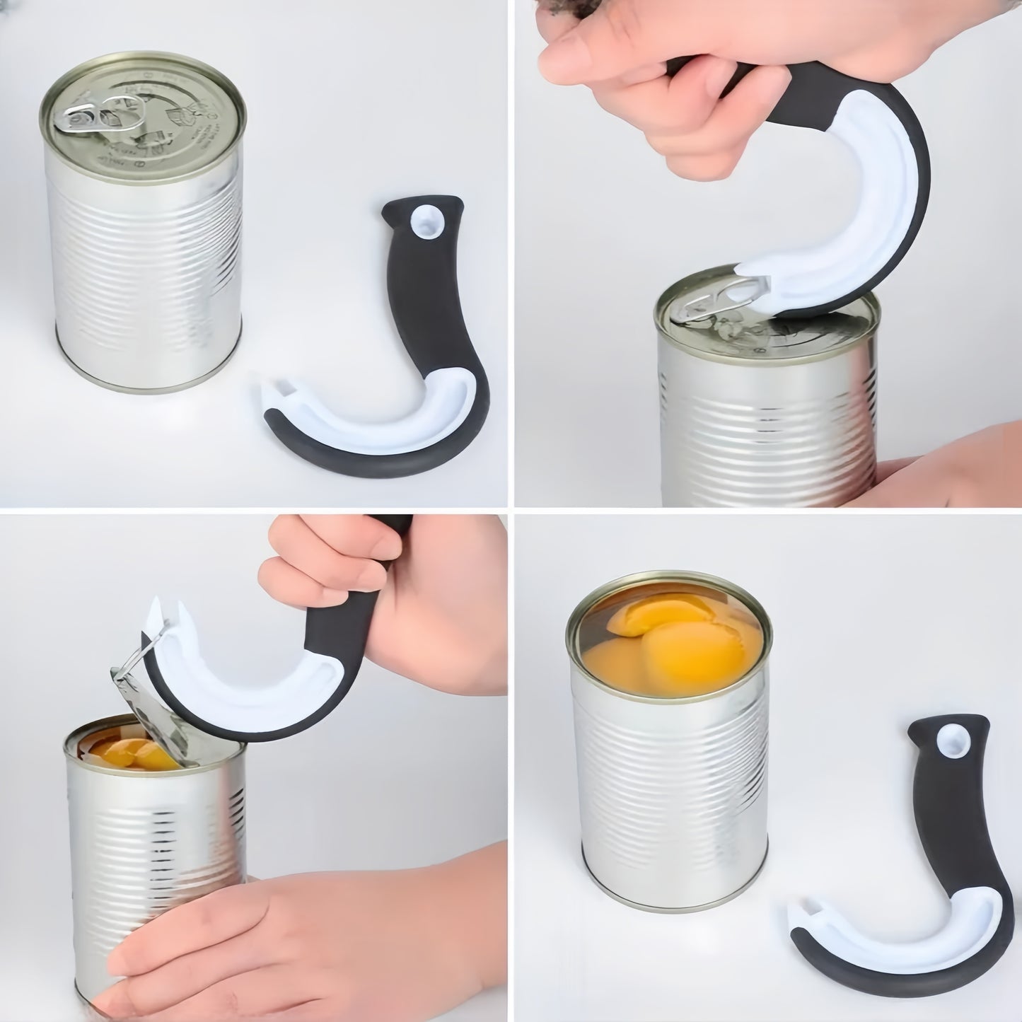 Versatile manual can opener with ergonomic design, ideal for opening jars and bottles. Made of durable plastic, perfect for various holidays. Does not require power.