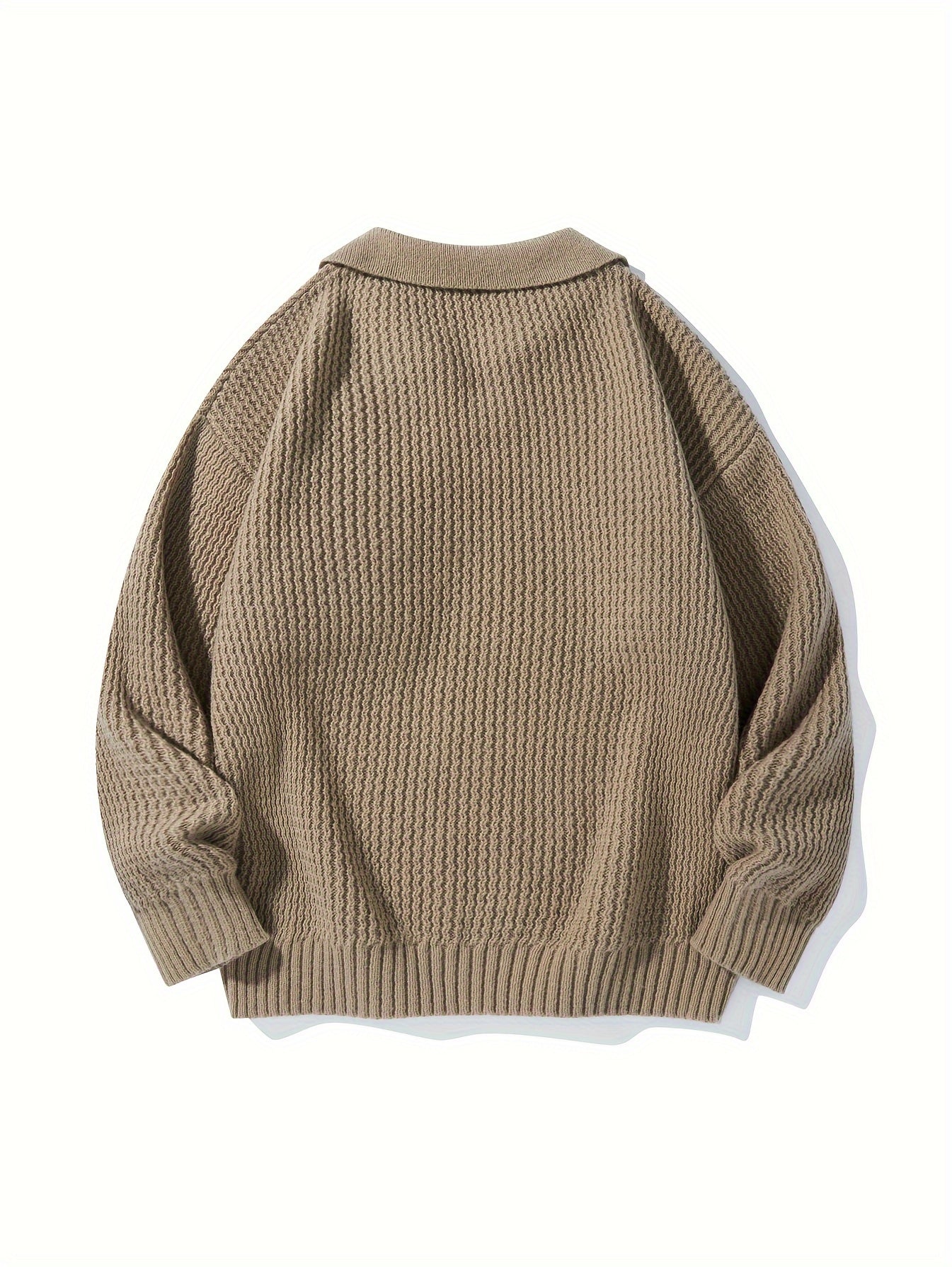 OBM Fashion Knit Sweater - Casual drop shoulder, solid color pullover for couples, ideal for fall/winter