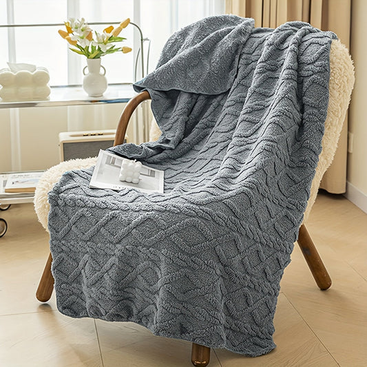 Soft and comfortable 3D fashionable design lamb fleece blanket, thick and warm for coziness. This plush air conditioning blanket can be used as a flannel throw for extra warmth. Perfect for bed, couch, or travel, it makes a great Christmas present.