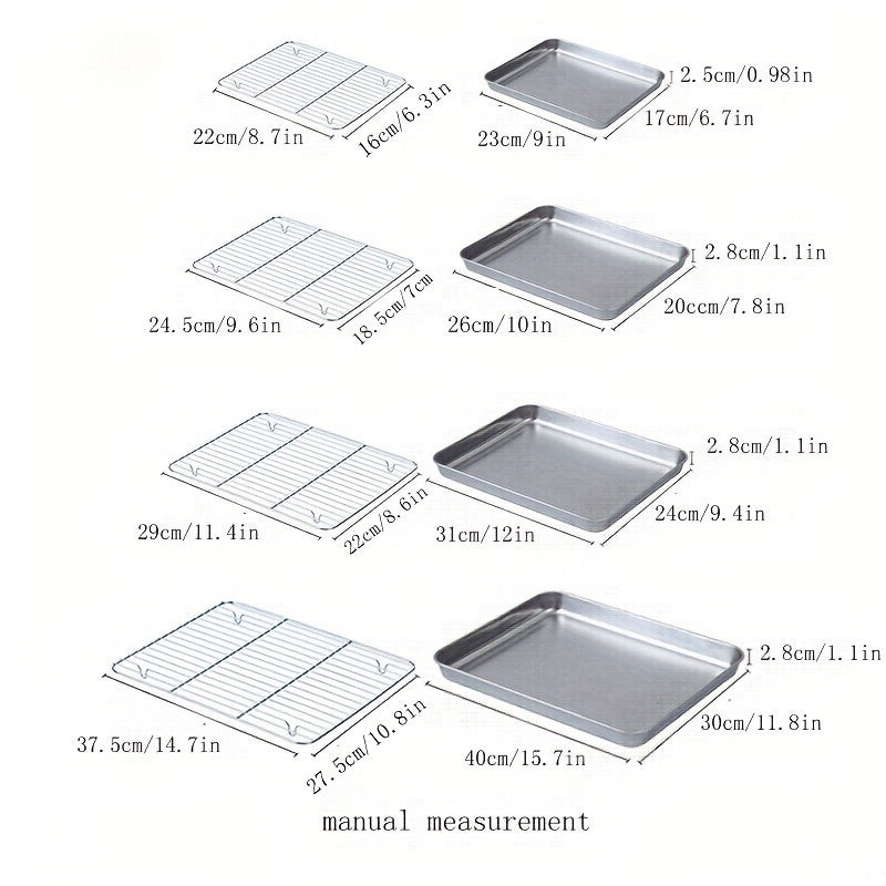 Must-Have Stainless Steel Square Plate for Steaming Rice, Vermicelli, BBQ, Disinfection, and Oil Filtering - Essential Tool for Japanese Kitchens, Drainage Plate, and Oil Filter Tray