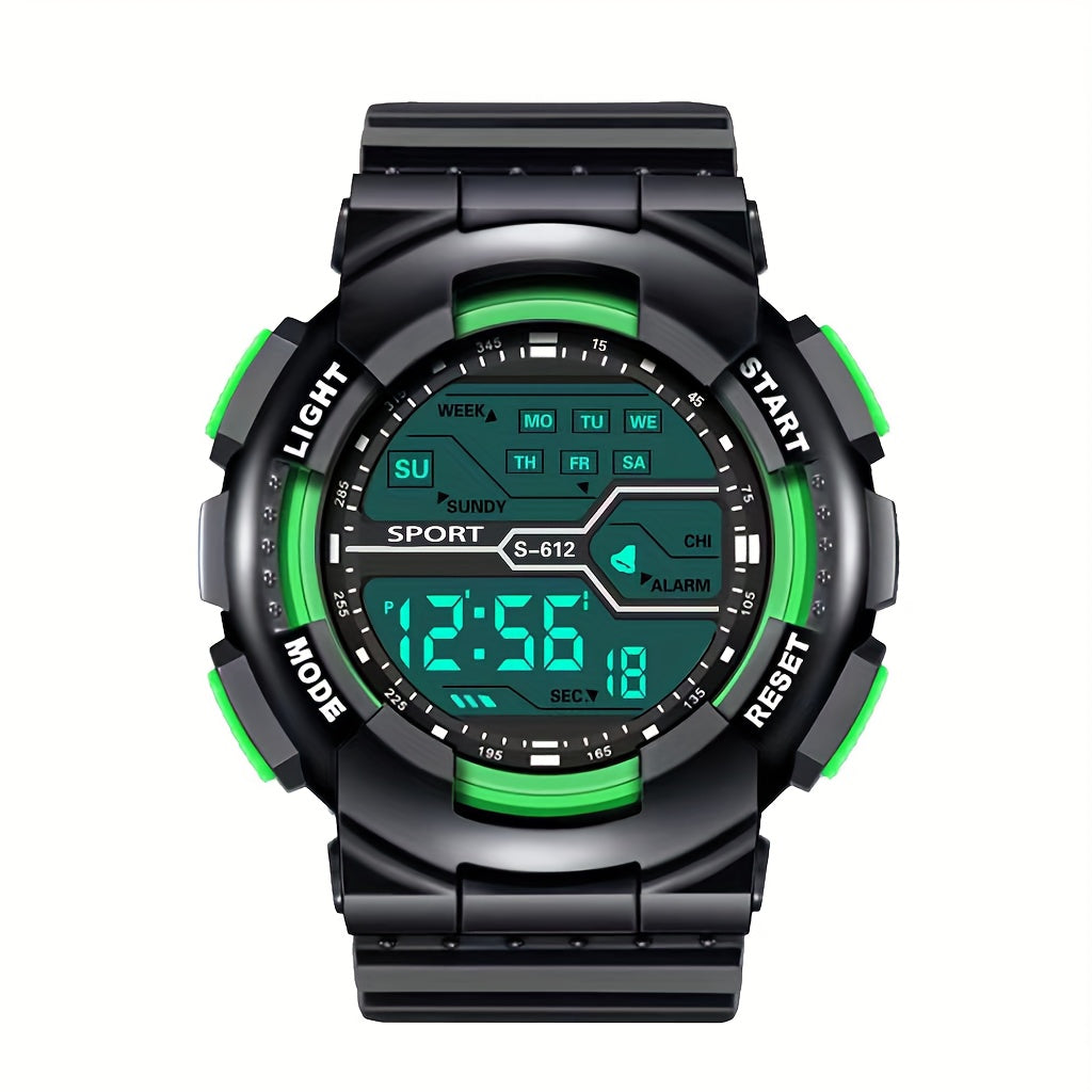 Great Gift Idea: Sporty Electronic Watch with Luminous Display, Perfect for Teens and Adults