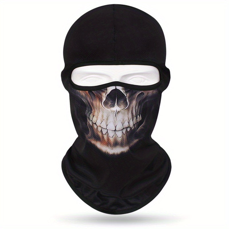 Full Face 3D Anime Skull Balaclava Ski Mask for Hip Hop Style, Suitable for both Men and Women, Perfect for Cycling, Motorcycle Riding, Skiing and Outdoor Sports