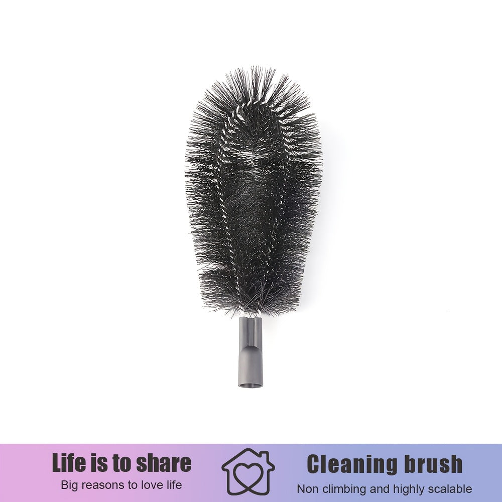 Versatile 7-Section Extendable Pole Brush Set for High-Reach Cleaning - Multi-Purpose Dust Cleaning Brushes for Home Use in Living Room, Bedroom, Bathroom, Toilet, and Outdoors. Telescopic Gutter Cleaning Tool, Non-Electric and Convenient.