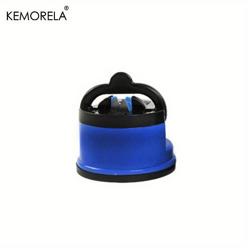 Get your knives sharp quickly and easily with the KEMORELA Manual Knife Sharpener. This sharpener is safe to use and perfect for kitchen and chef knives, including those made of Damascus steel. Featuring a stylish red design with black accents, this