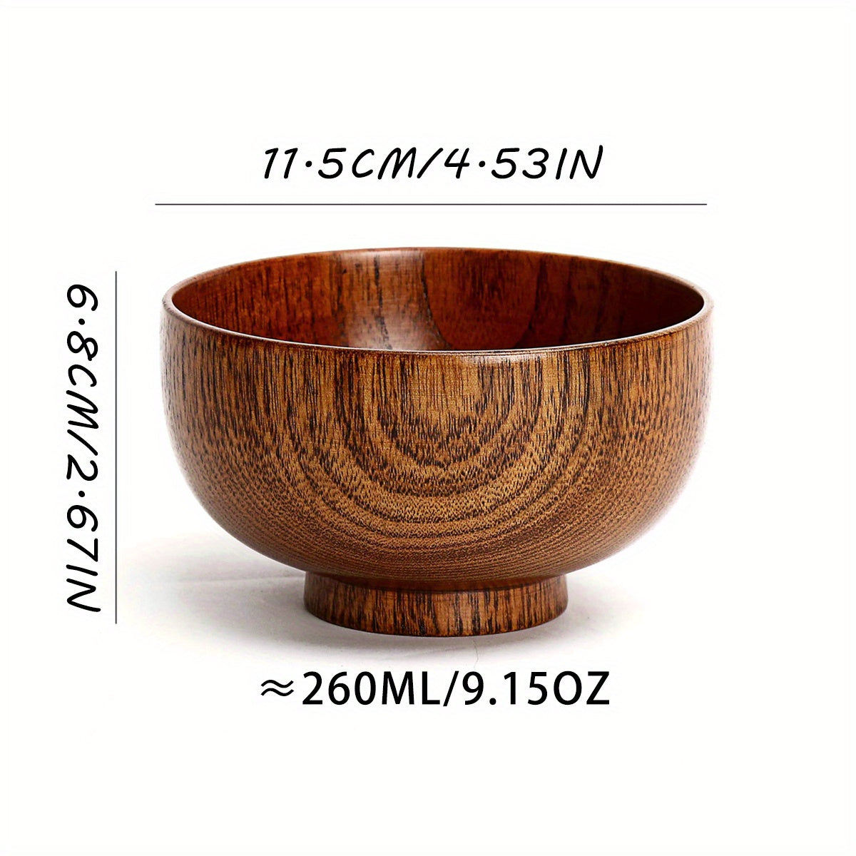 1pc Acid Jujube Wood Bowl, Household Retro Camping Tableware, Anti-scalding Anti-fall, Kitchen Supplies