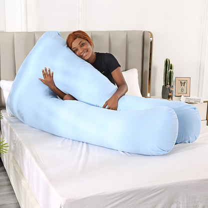 This versatile U-shaped maternity pillow is designed specifically for pregnant women, providing multifunctional waist support and comfortable side sleeping. The detachable cotton cover makes it easy to keep clean. This makes an ideal holiday gift