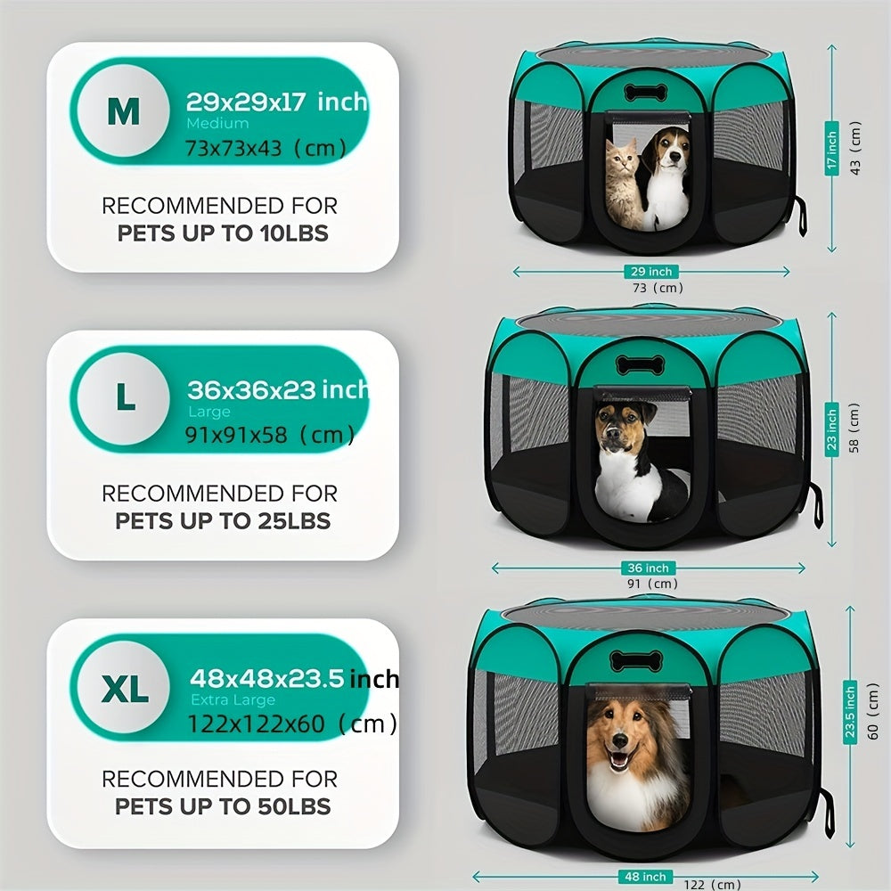 Portable, waterproof, foldable pet cage - take your pet anywhere!