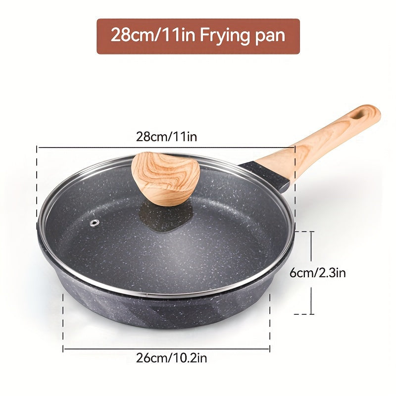 1 piece of Breakfast Pot and Pan Set, including an omelette pan and pancake steak pan, all designed with a non-stick coating for easy washing. Compatible with both electromagnetic and gas stoves.