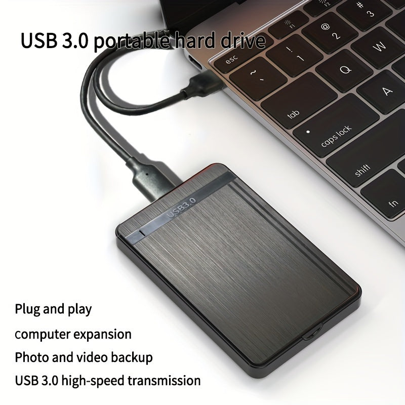 USB 3.0 Portable Hard Drive with High Speed and Large Capacity - Compatible with PC, Mobile, Smartphones, and Computers; Uses NTFS File System.