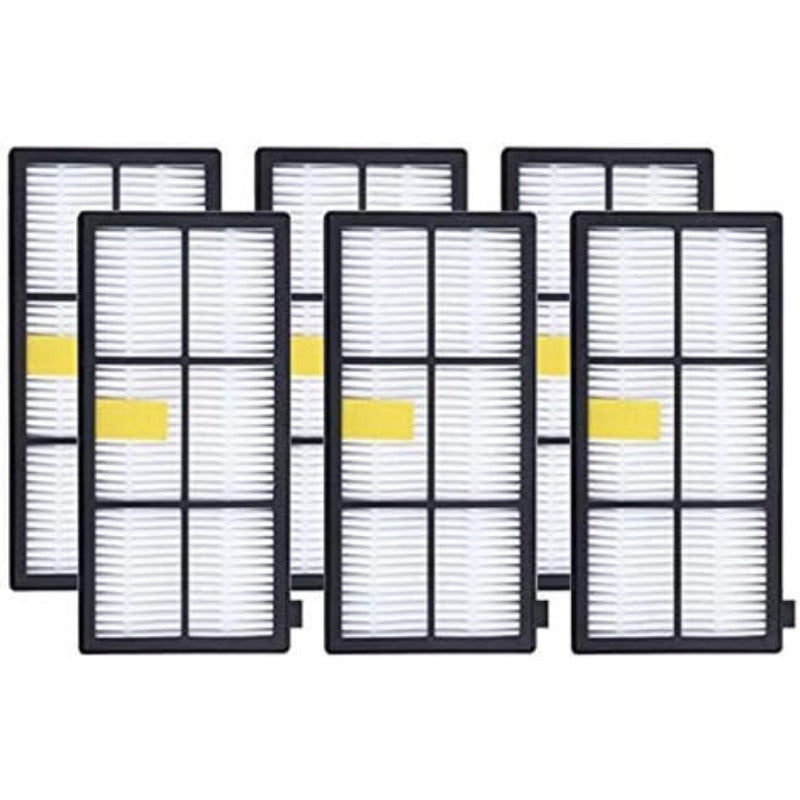 Enhance the air quality in your home with this set of 6 HEPA filters compatible with iRobot 800 & 900 Series Vacuums. These filters are suitable for a range of models including 800, 805, 860, 861, 865, 866, 870, 871, 880, 885, 900, 960, 966, and 980.