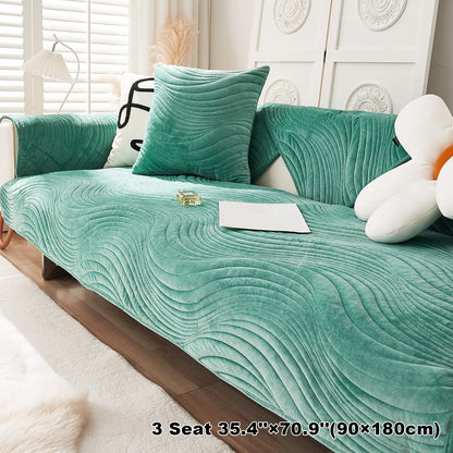 Stylish Nordic-inspired plush sofa cover for living room and office.