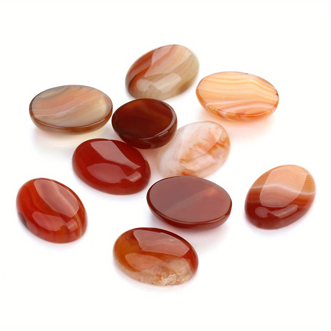 10 ta tabiiy oval agate tekis orqa qoplamali qimmatbaho tosh cabochonlar 10*14mm/18*13mm o'lchamlarida, shifo beruvchi chakra kristal tosh marjonlari uchun. Teshiklari yo'q bo'lgan zargarlik hunarmandchiligi uchun mukammal.