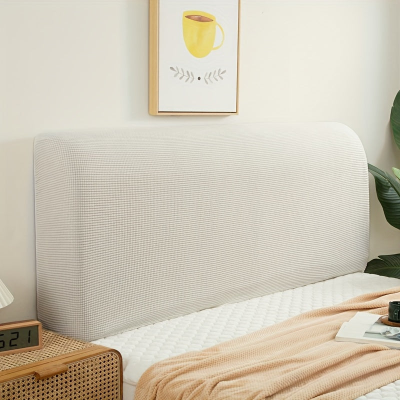 Machine washable bed headboard cover made of polyester fiber fill, inspired by macarons, featuring a soft and stylish corn texture.