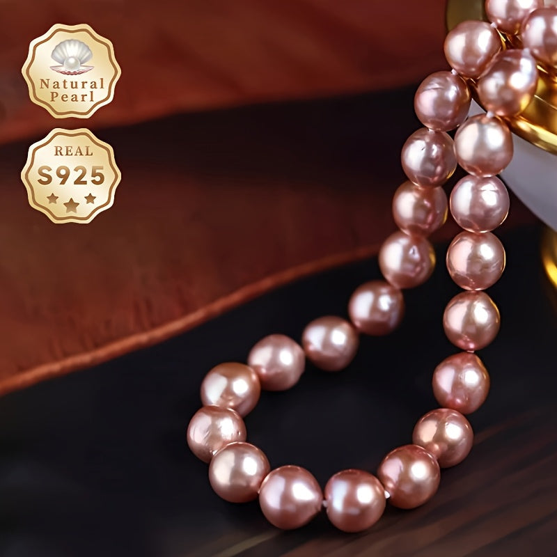 Luxurious and elegant, the MUFAN Pearl Necklace for Women features natural freshwater baroque pearls set in S925 sterling silver. This June birthstone necklace comes in a variety pack of 8-11mm pearls, perfect for daily wear. It comes in a beautiful gift