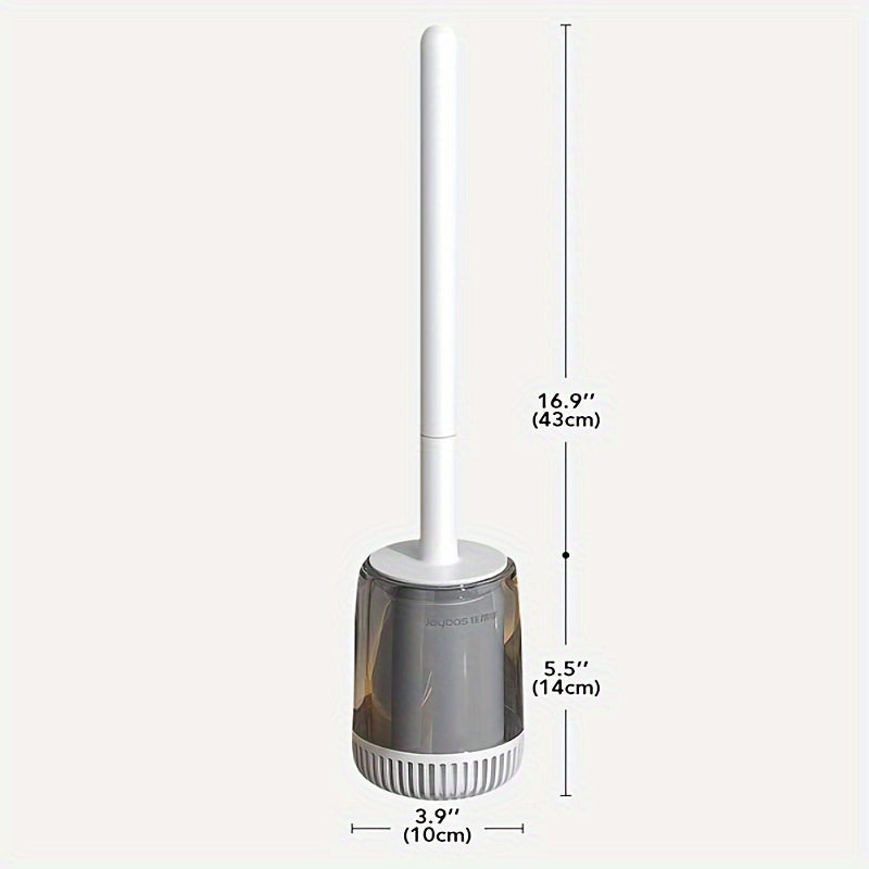 [Customer Favorite] Get a Heavy-Duty Toilet Brush with a Compact Holder - Features an Ergonomic Non-Slip Handle, Built-In Rim Scrubber for Deep Cleaning, Durable Plastic Bristles for Efficient Bathroom Cleaning. Includes Wall-Mounted Holder, Long Handle