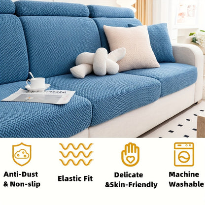 Modern Jacquard Sofa Cover made of durable polyester & spandex blend, non-slip, pet-friendly, easy care, suitable for armchair to sectional sofas.