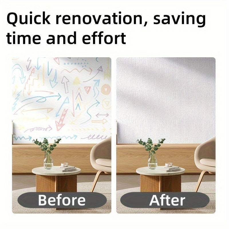 6 Rolls of Self-adhesive 3D Foam Wallpaper Stickers for easy home renovation. Waterproof, moisture-proof, and easy to clean and cut. Suitable for various spaces including living room