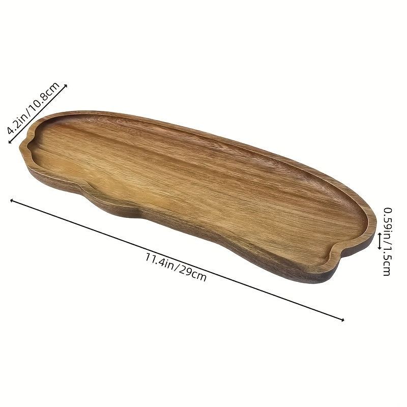 Polished wooden cheese tray for snacks, dinner, tea, and sushi - Ideal for serving various foods at family gatherings.