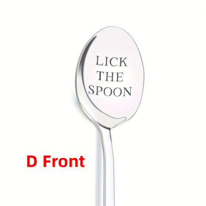 Stainless Steel Spoon with Mirror-Polished Engraving - Perfect for Coffee, Ice Cream, or as a Funny Gift for Birthdays, Weddings, Anniversaries, or Christmas.