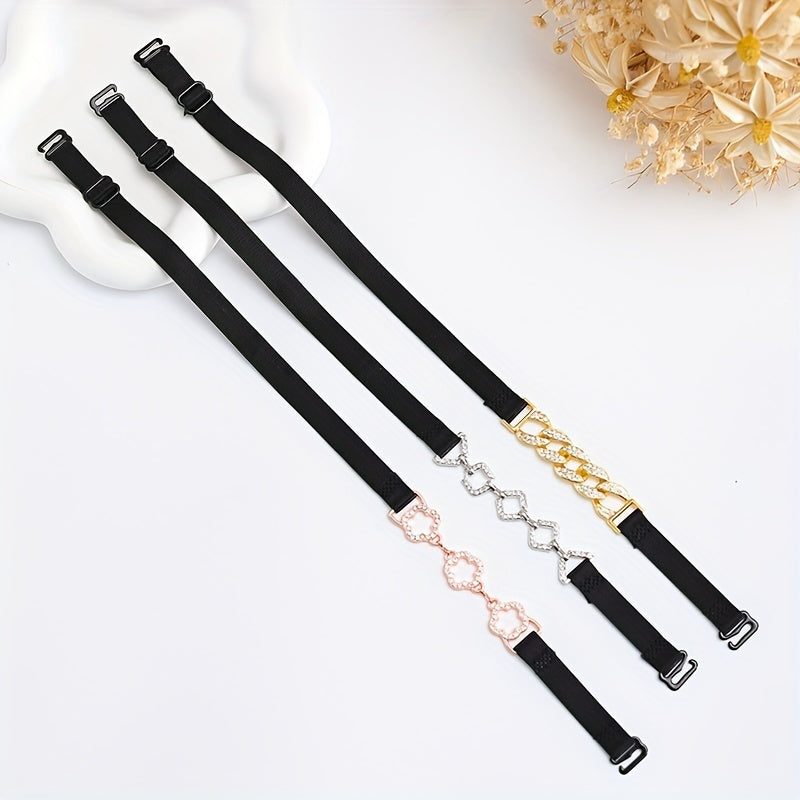 1PC/2pcs Chain Connection Shoulder Strap for Women's Underwear and Accessories, Anti-slip Invisible Design.