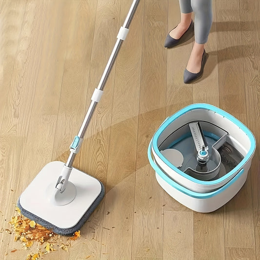 Effortlessly clean any room in your home with the Hands-Free Spin Mop Set. This set features a rotatable head and self-cleaning bucket, along with 3 microfiber pads for both wet and dry use. Perfect for use in the living room, bedroom, bathroom, toilet