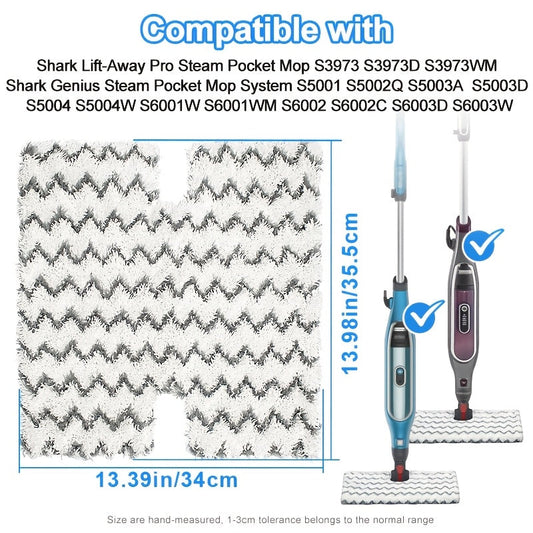 2/3/4 ta Yuunaie yuviladigan qayta ishlatiladigan steam mop padlari Shark Lift-Away Pro & Genius tizimlari uchun, oddiy yig'ish, quvvat talab qilinmaydi, tozalash materiallari kiritilgan