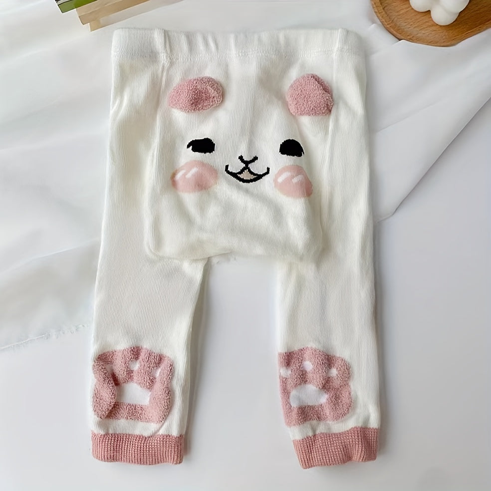 2 cute cartoon cotton blend leggings for youngsters, soft, stretchy, and perfect for all seasons