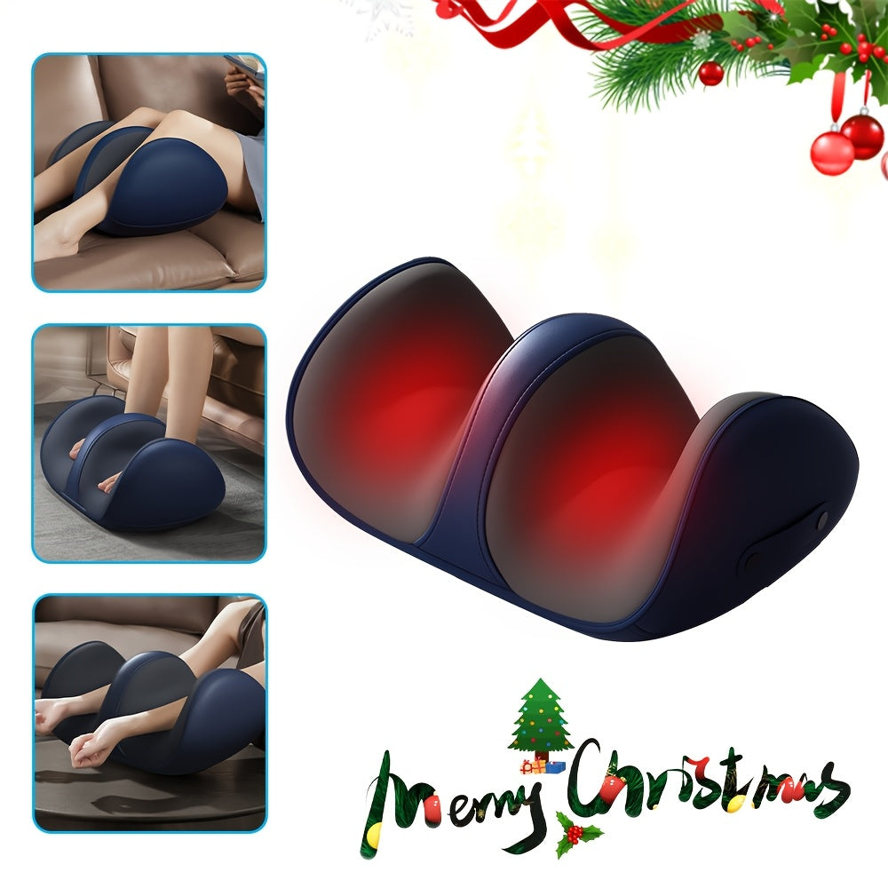 Shiatsu Foot and Leg Massager with Heat, USB Rechargeable Battery for Circulation and Relaxation.