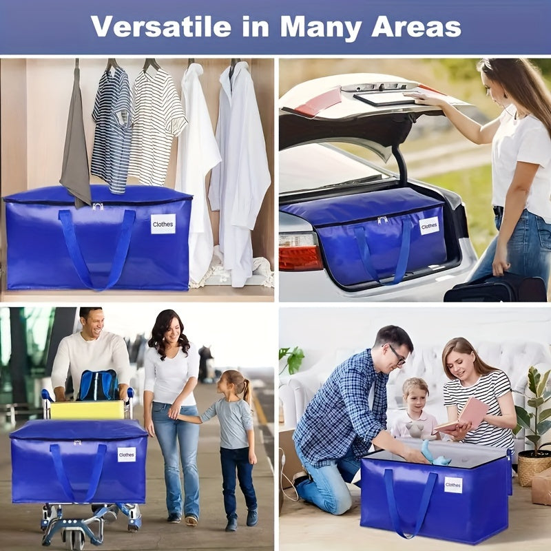 Large 1PC capacity moving bag that collapses for easy storage. This heavy-duty bag features strong zippers and handles, with a bearing capacity of up to 20.0KG. Ideal for saving space and transporting belongings, this sturdy bag is a great alternative to