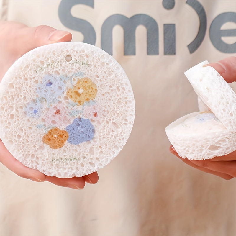 Three high-quality thick cellulose sponges in one convenient pack. These large sponges are excellent for absorbing liquids and double-sided for maximum cleaning efficiency. They are bubble-rich, non-toxic, and come with a hanging rope for easy storage