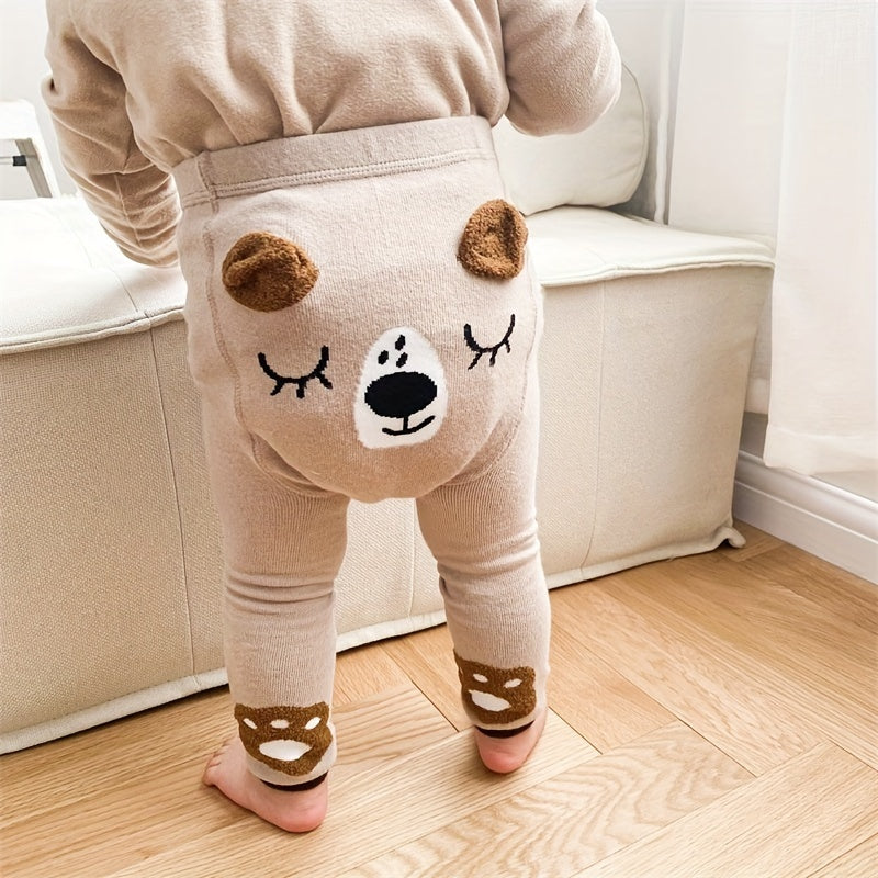 2 cute cartoon cotton blend leggings for youngsters, soft, stretchy, and perfect for all seasons