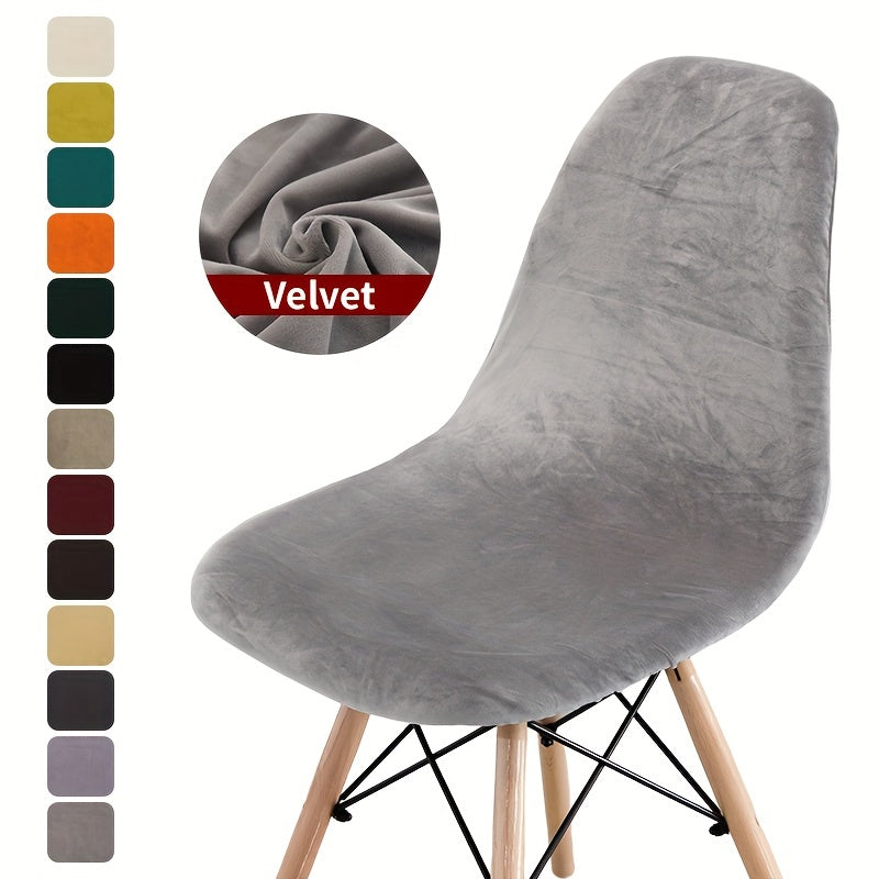 Velvet stretch chair slipcover for living room, bedroom, office, and home decor.