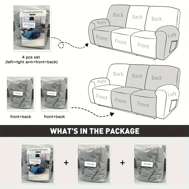 8-piece waterproof milk sofa slipcover set for summer, ideal for protecting furniture in home and office décor.