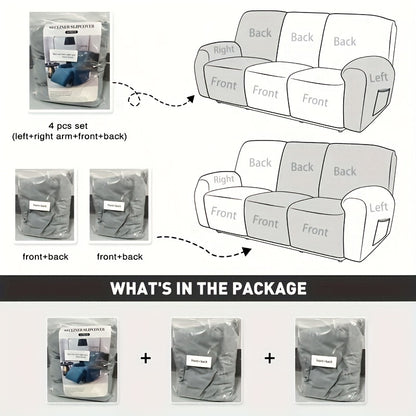 8-piece waterproof milk sofa slipcover set for summer, ideal for protecting furniture in home and office décor.