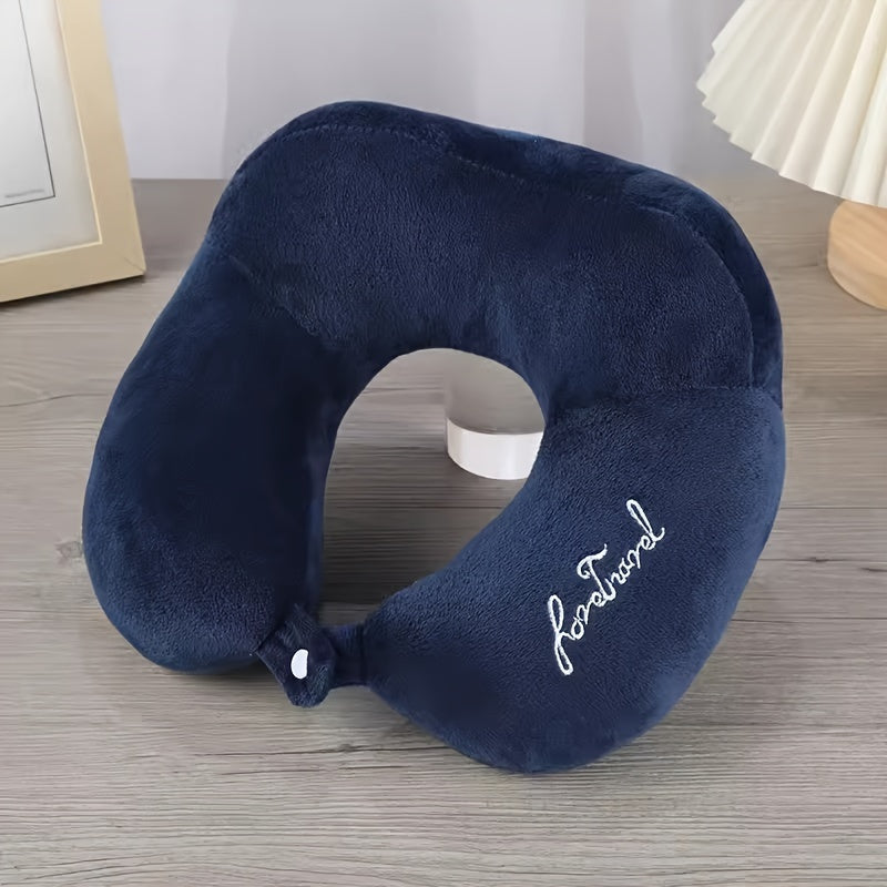 Neck pillow for adults designed for napping, sleep, and car use, featuring a U-shaped headrest for added comfort - perfect for students too.