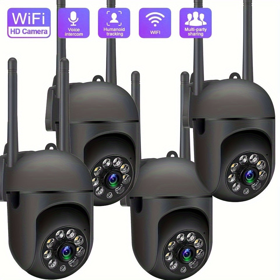 '- One-piece Camera featuring Color Night Vision, Wireless HD Indoor/Outdoor Camera, Two-Way Audio, Wireless Safety Camera, Pan/Tilt/Zoom WiFi Smart Home Security Camera, Motion Tracking