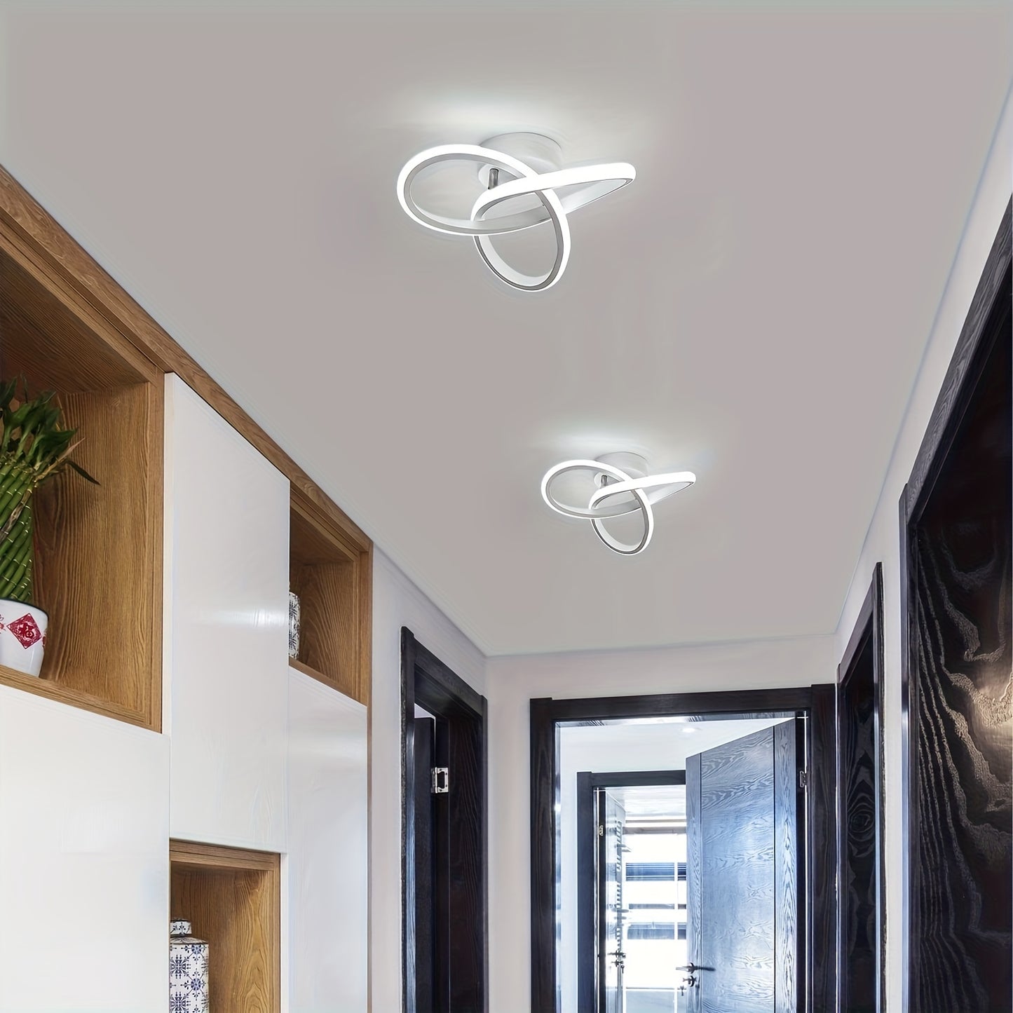 Dimmable LED ceiling light with switch control and adjustable color temperature. Ideal for various rooms.