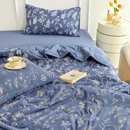 Summer Thin Quilt Set includes 1 quilt and 1-2 pillowcases made of soft and breathable 100% high-quality microfiber. Sheet or pillow insert not included.