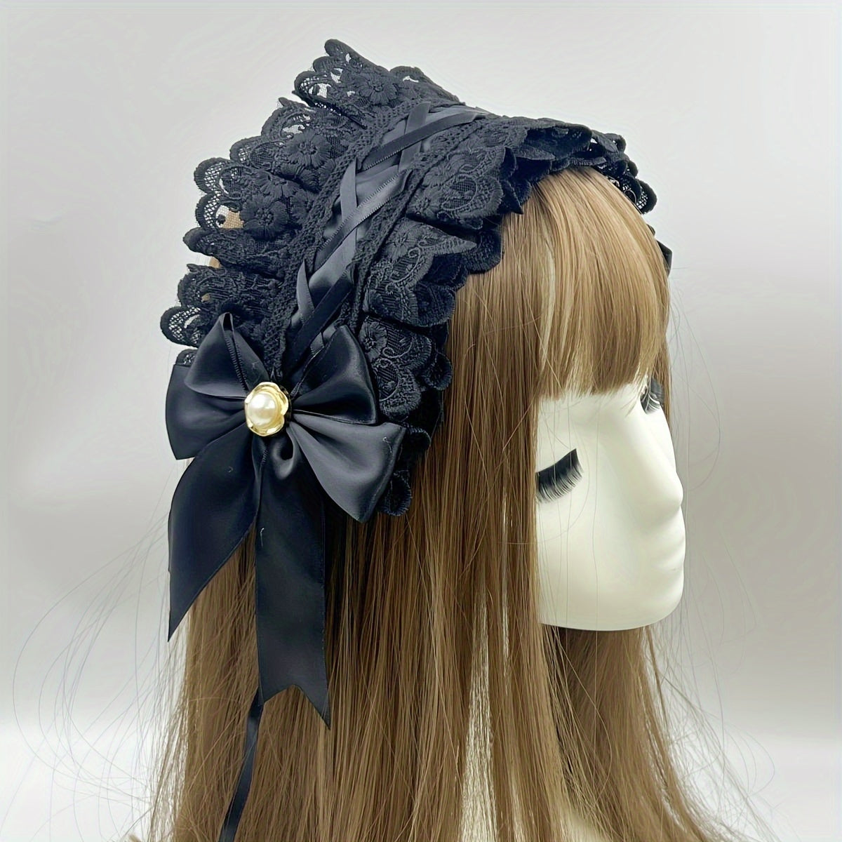 Cosplay Hair Accessories featuring a Maid Dress Style Headband with Two Non-slip Duck Billed Clips