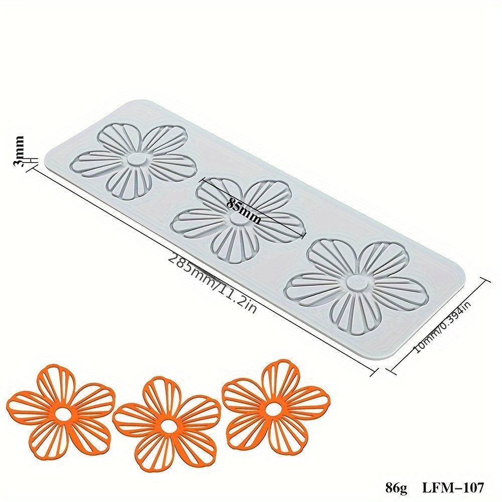 Silicone Mold for DIY Craft Baking: Flower Leaf Patterns Cake Lace Mat - Ideal for Decoration and Printing Molds