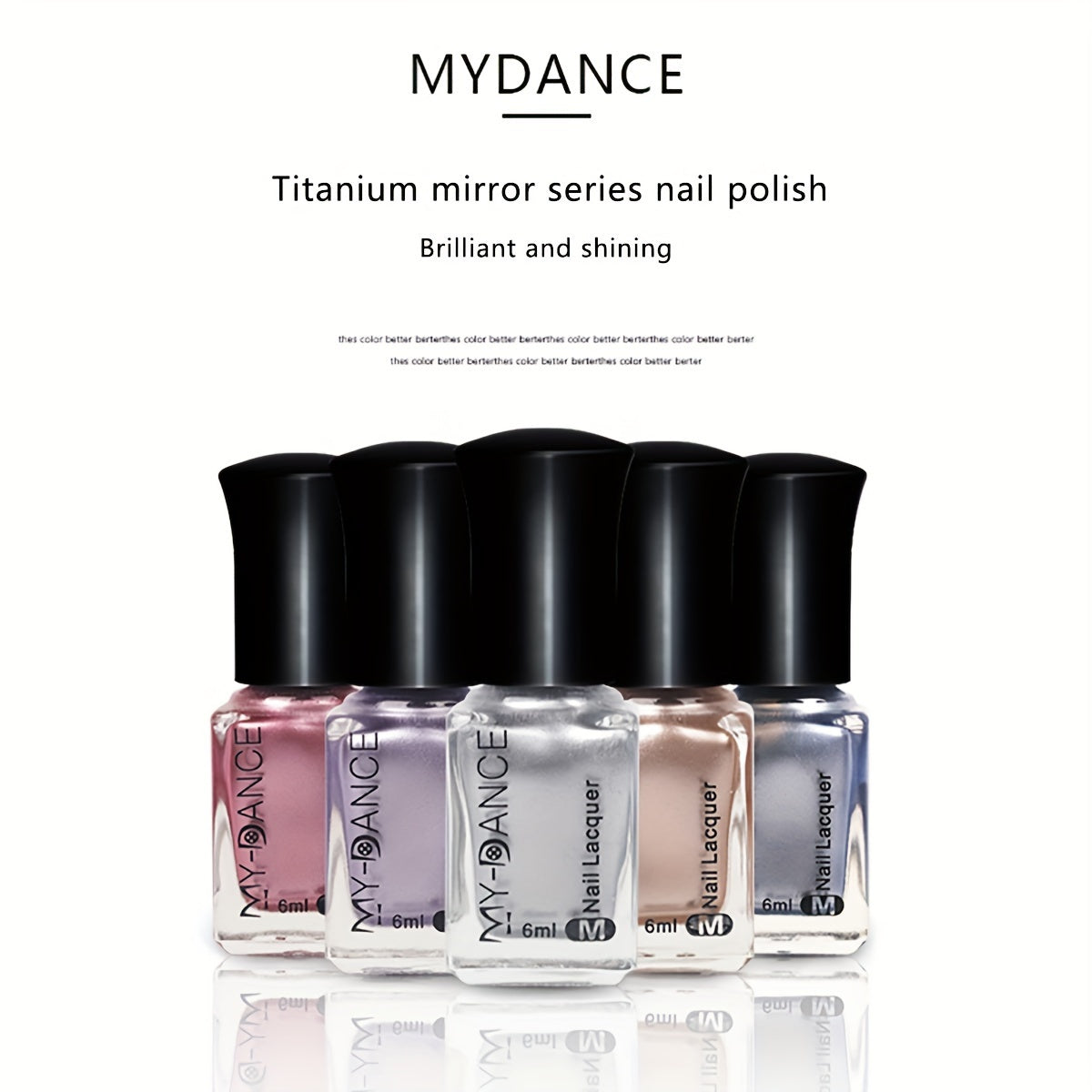 Fast-drying, metallic shine mirror nail polish for women- Long-lasting, hypoallergenic formula.