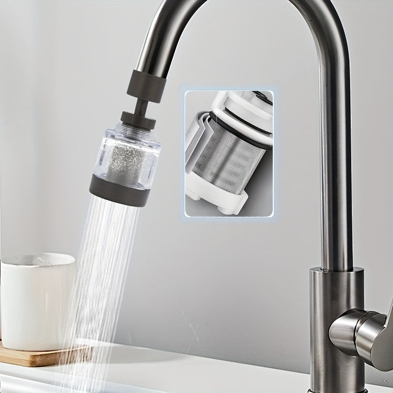 Stainless steel mesh filter faucet with large angle, made with ABS main material. The filter screen is crafted from 316 stainless steel, making it easy to clean and reusable.