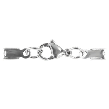 Set of 20 stainless steel rope buckle clip lobster clasps for combination necklaces, featuring a sleek design and durable stainless steel material. Ideal for jewelry crafting and accessorizing.