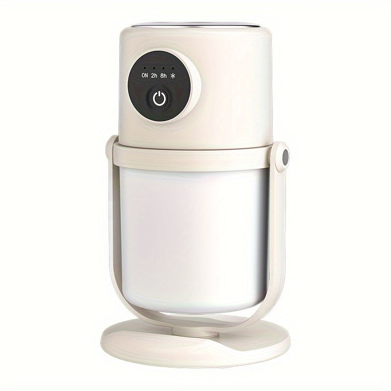 USB powered quiet humidifier for bedroom with 280ml capacity, adjustable lamp, versatile for home and office use.