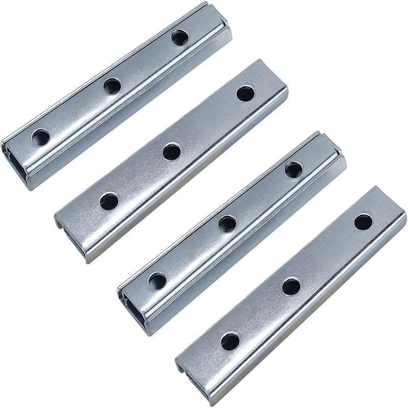 Set of 4 Cast Iron Sofa Hinge Latch in Silver - Furniture Connectors for Bed Frames, No Wood Required. High-Quality Metal Hardware for Sofa Repair and Maintenance