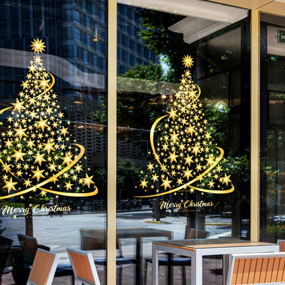 Get in the holiday spirit with our Christmas Window Clings - 8mil Thick PVC, Static Cling Glass Decals for Festive Home & Office Decoration