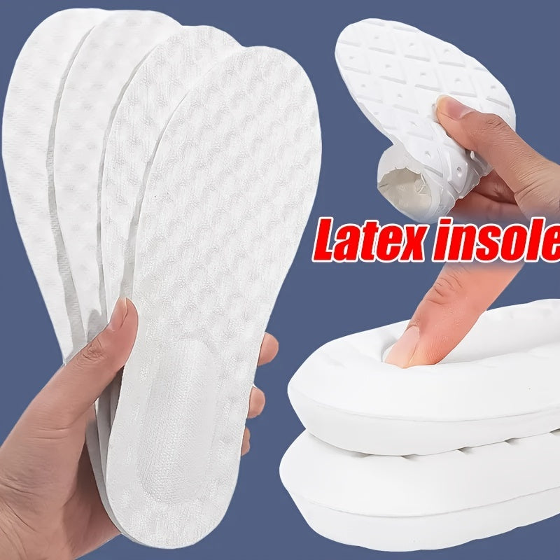 2-piece set of super soft sports insoles with shock absorption, arch support, and orthopedic inserts for feet.